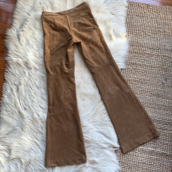 H&M faux suede tan flare pant - Picture 5 of 9